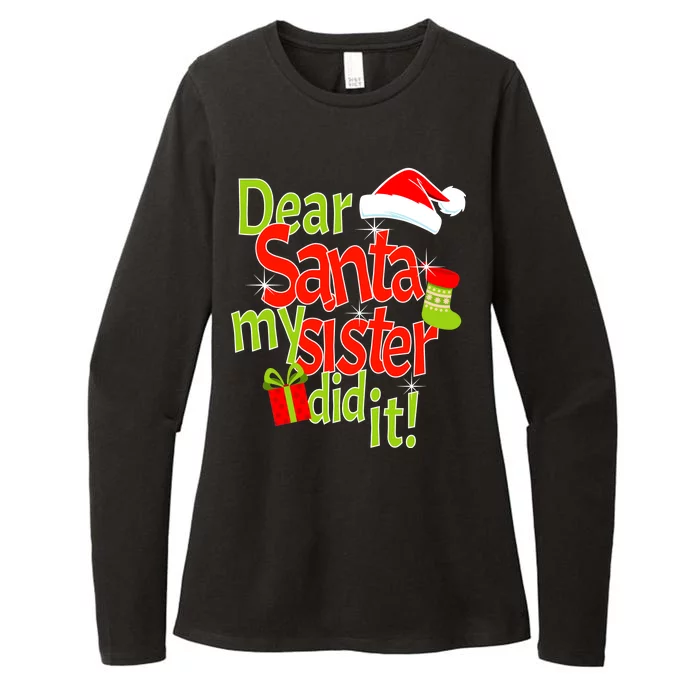 Dear Santa My Sister Did It Womens CVC Long Sleeve Shirt