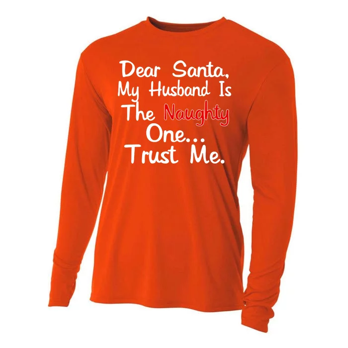 Dear Santa Naughty Husband Cooling Performance Long Sleeve Crew