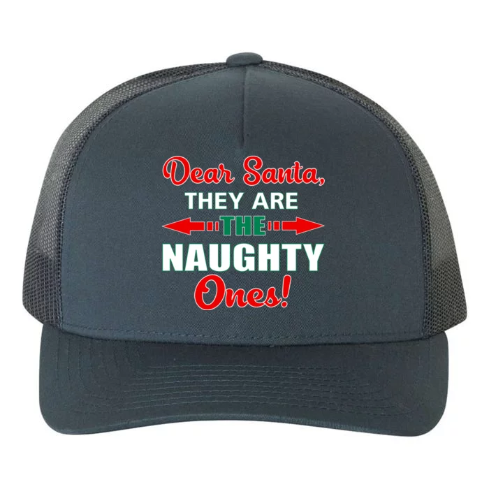 Dear Santa Naughty Ones Funny Christmas Yupoong Adult 5-Panel Trucker Hat