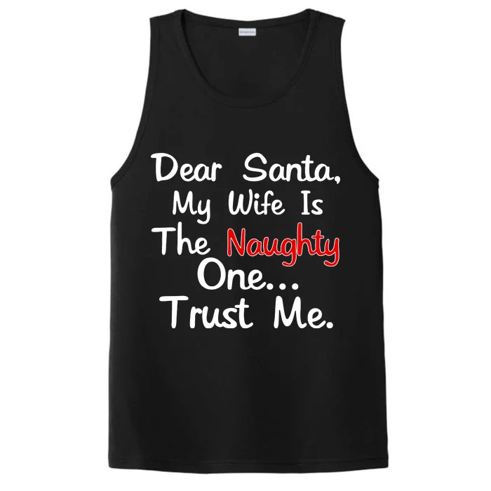 Dear Santa Naughty Wife Performance Tank