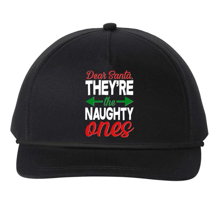 Dear Santa They're The Naughty Ones Snapback Five-Panel Rope Hat