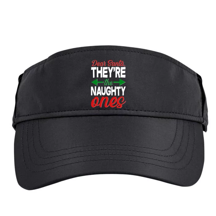 Dear Santa They're The Naughty Ones Adult Drive Performance Visor