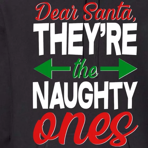 Dear Santa They're The Naughty Ones Premium Hoodie