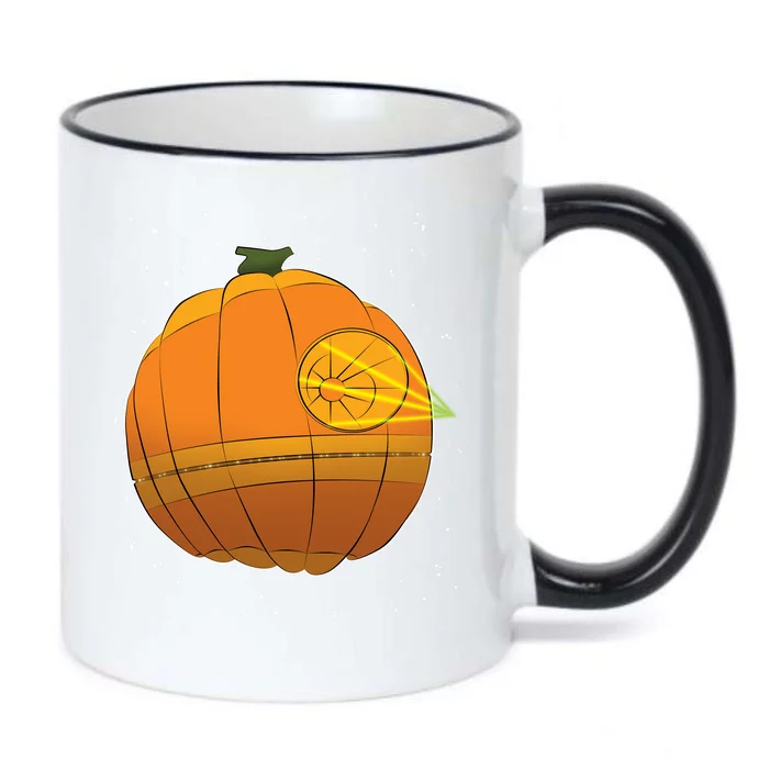 Death Star Pumpkin Halloween Black Color Changing Mug