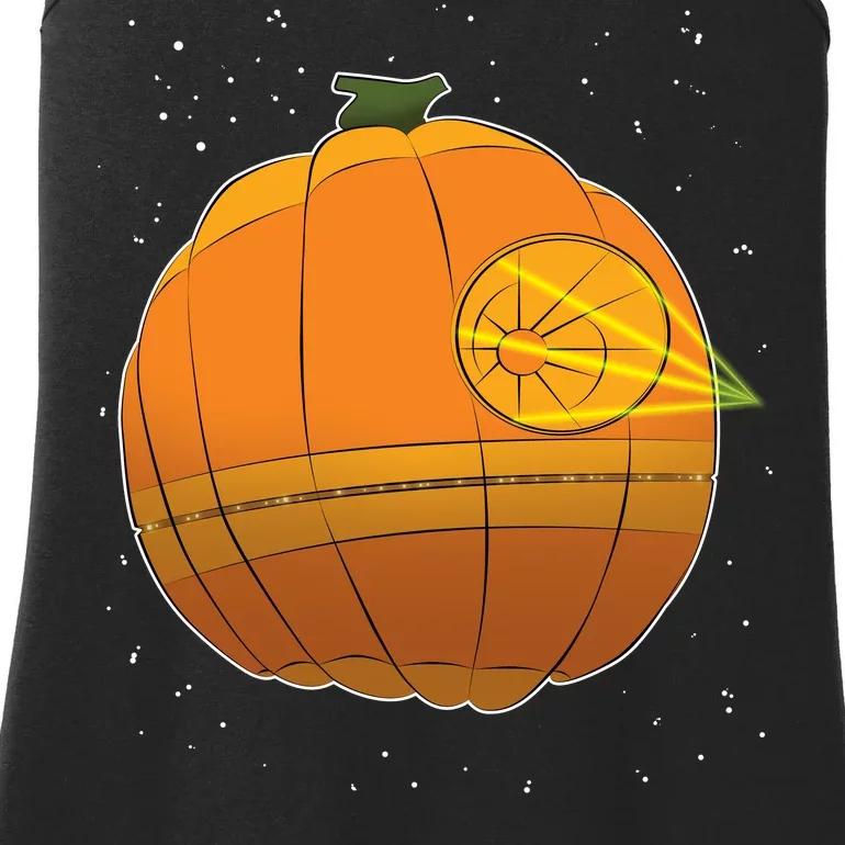 Death Star Pumpkin Halloween Ladies Essential Tank