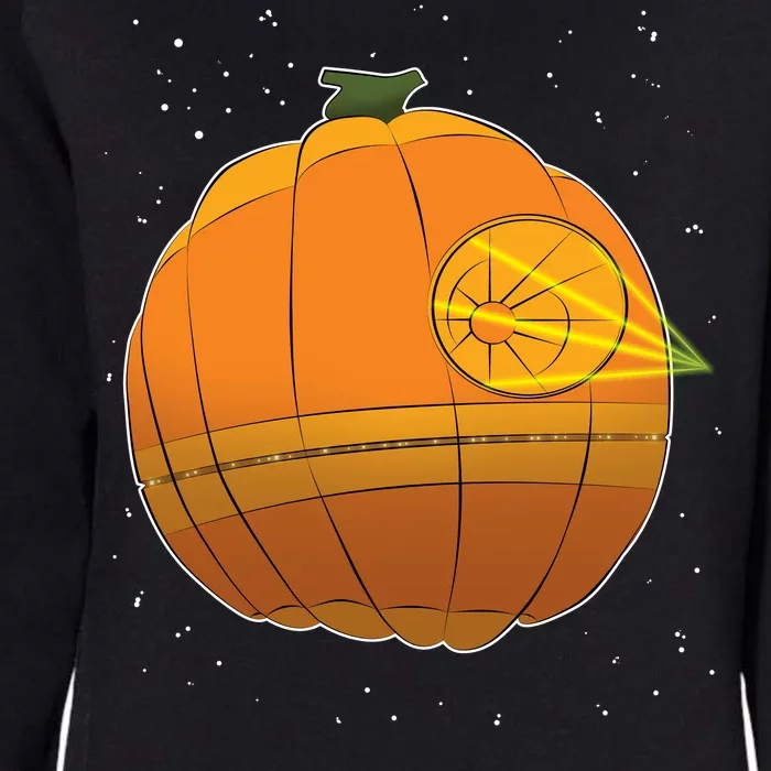 Death Star Pumpkin Halloween Womens California Wash Sweatshirt