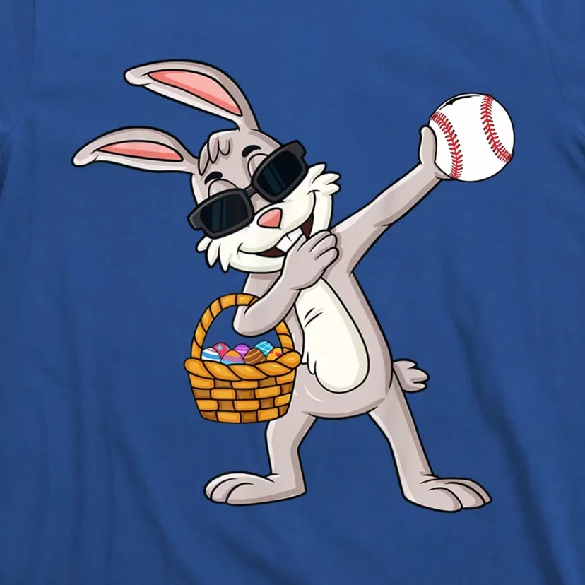 Dabbing Easter Bunny Gift Eggs Basket Baseball Gift T-Shirt