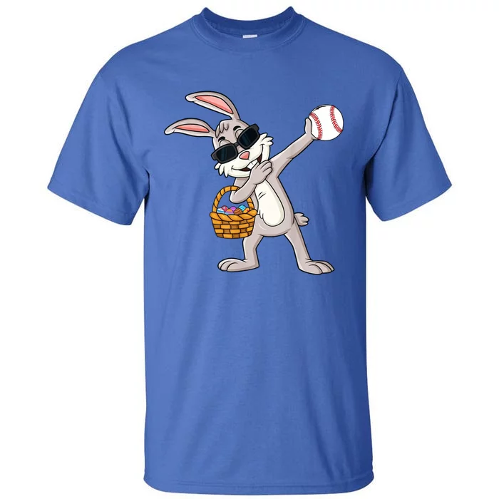 Dabbing Easter Bunny Gift Eggs Basket Baseball Gift Tall T-Shirt