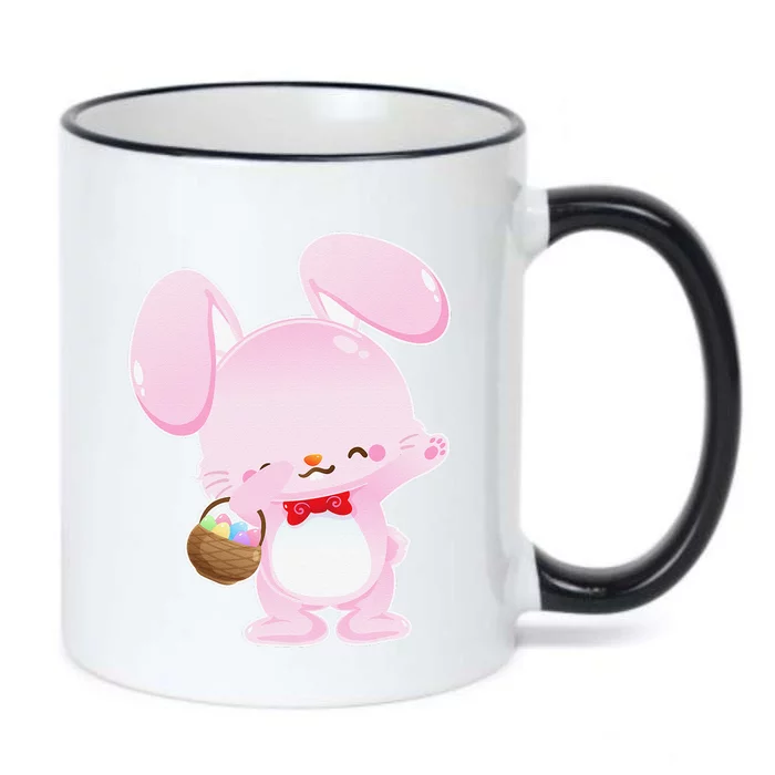 Dabbing Easter Bunny Egg Hunt Gifts For Women Black Color Changing Mug