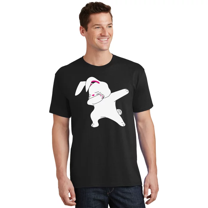 Dabbing Easter Bunny Funny Happy Easter Bunny Face T-Shirt