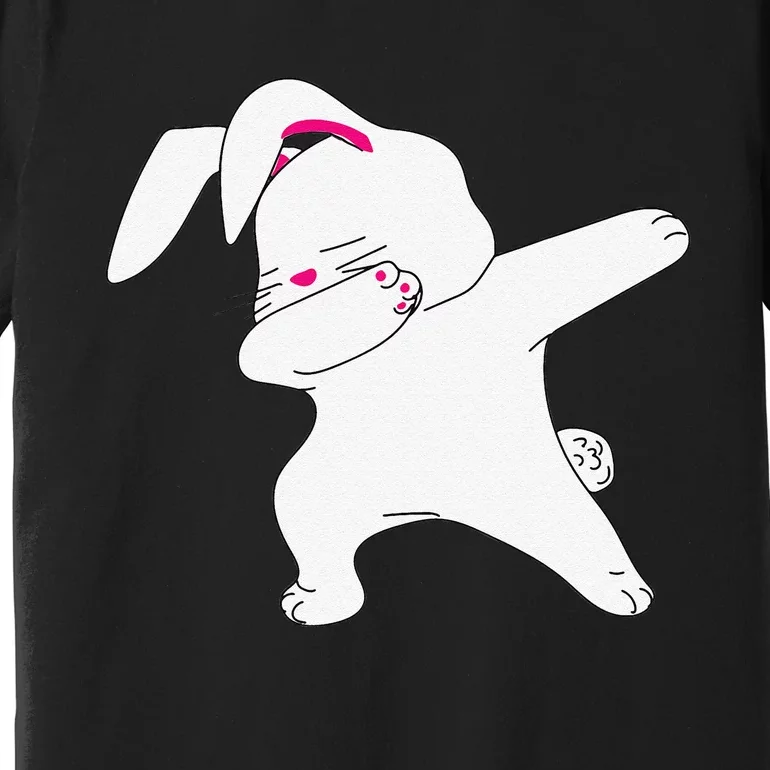 Dabbing Easter Bunny Funny Happy Easter Bunny Face Premium T-Shirt