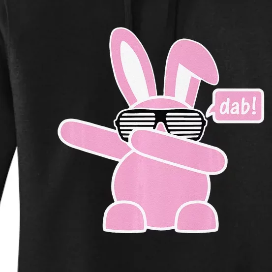 Dabbing Easter Bunny With Sunglasses Dab For Spring Women's Pullover Hoodie