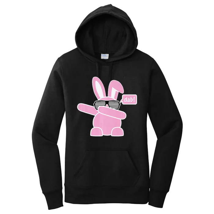 Dabbing Easter Bunny With Sunglasses Dab For Spring Women's Pullover Hoodie