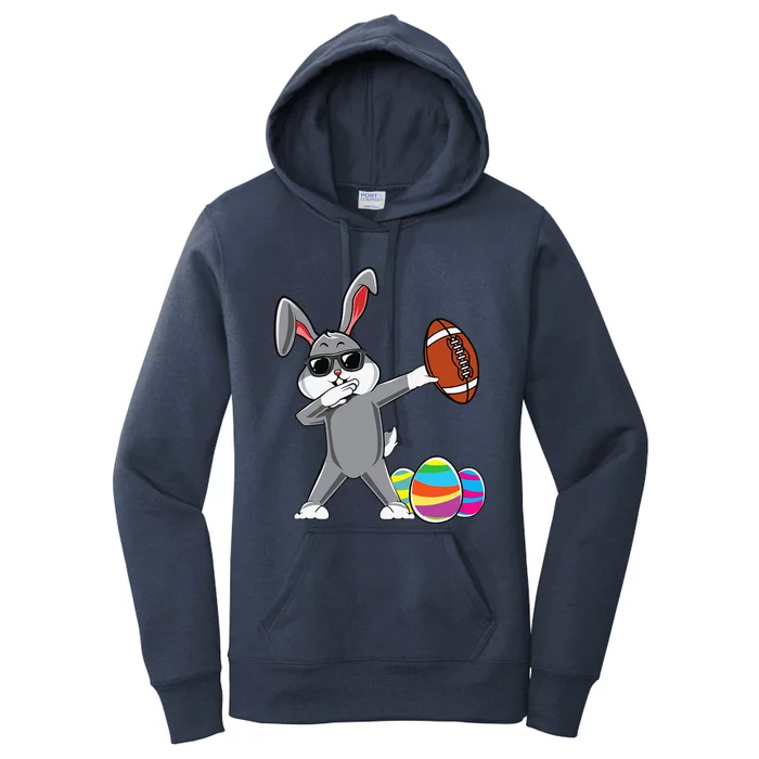 Dabbing Easter Bunny Rabbit Dab Football Player Eggs Cute Women's Pullover Hoodie