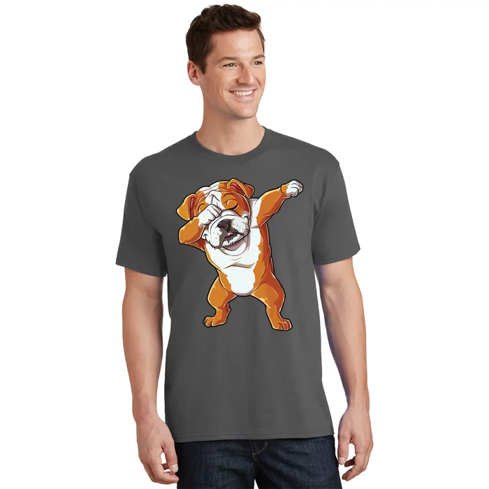 Dabbing English Bulldog T Boy Dab Dance Puppy Lover T-Shirt