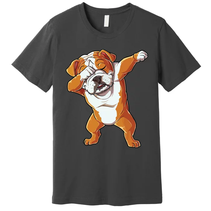 Dabbing English Bulldog T Boy Dab Dance Puppy Lover Premium T-Shirt