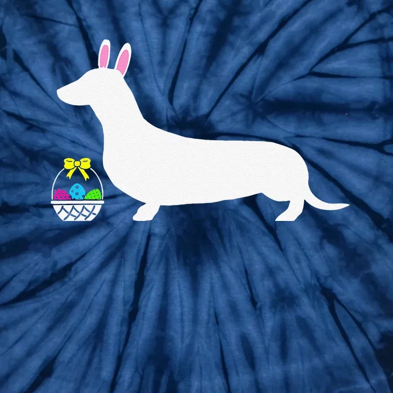 Dachshund Easter Bunny Dog Silhouette Tie-Dye T-Shirt