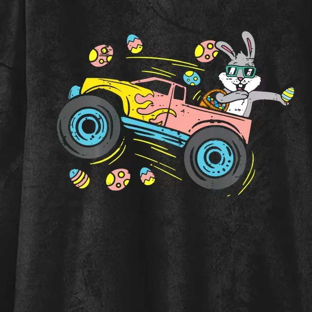 Dabbing Easter Bunny Happy Easter Monster Truck Lovers Hooded Wearable Blanket