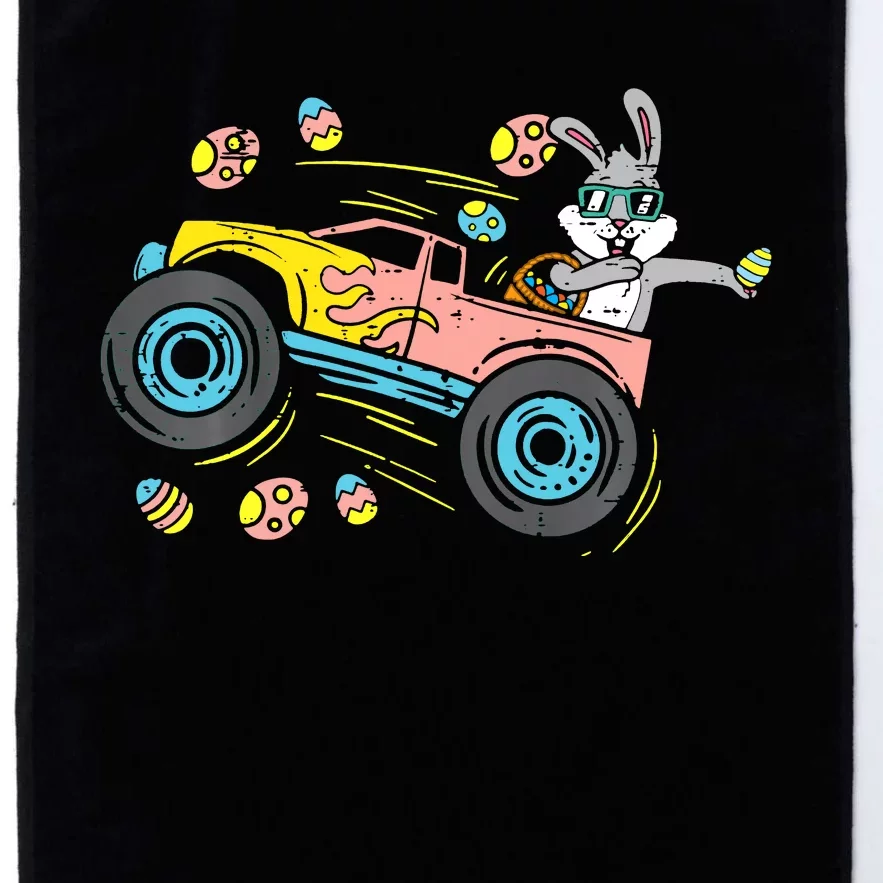 Dabbing Easter Bunny Happy Easter Monster Truck Lovers Platinum Collection Golf Towel