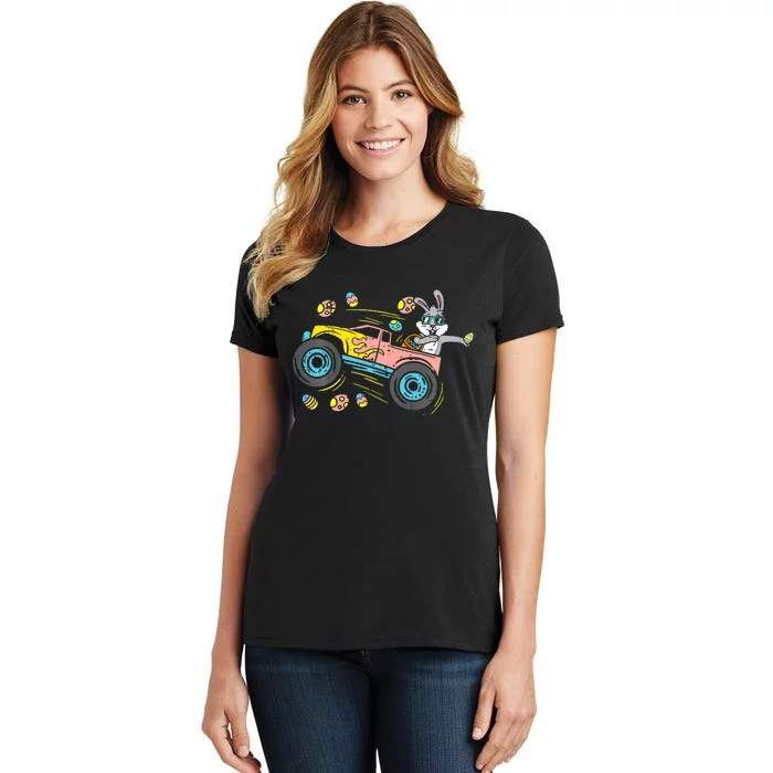 Dabbing Easter Bunny Happy Easter Monster Truck Lovers Women's T-Shirt