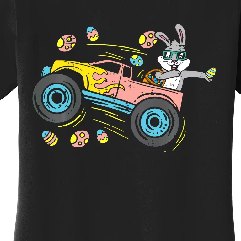 Dabbing Easter Bunny Happy Easter Monster Truck Lovers Women's T-Shirt