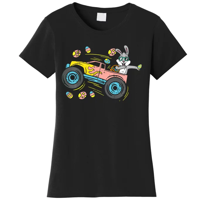 Dabbing Easter Bunny Happy Easter Monster Truck Lovers Women's T-Shirt