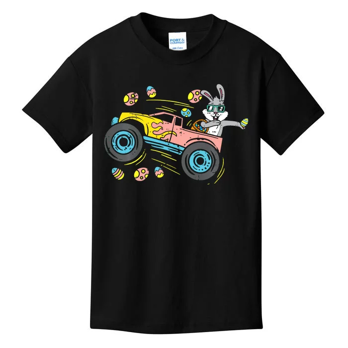 Dabbing Easter Bunny Happy Easter Monster Truck Lovers Kids T-Shirt