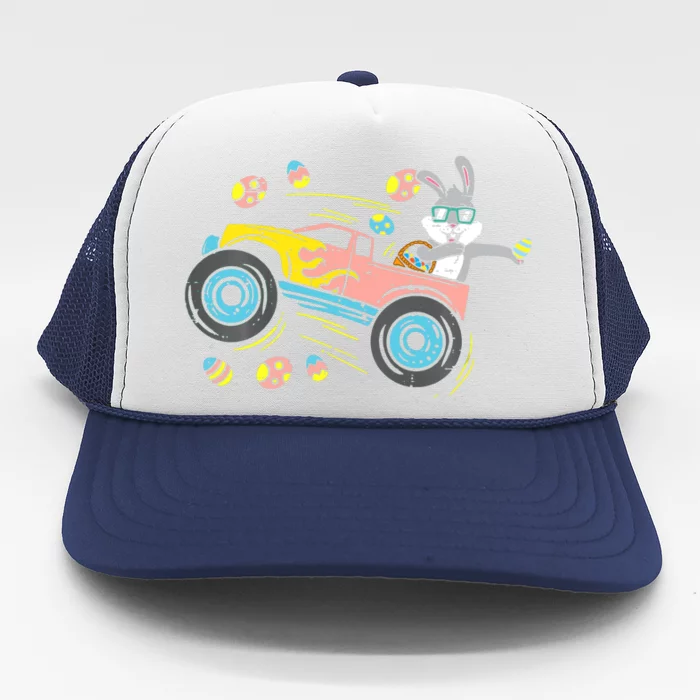 Dabbing Easter Bunny Happy Easter Monster Truck Lovers Trucker Hat