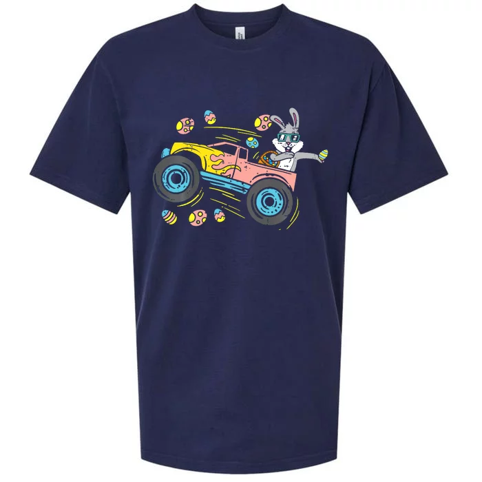 Dabbing Easter Bunny Happy Easter Monster Truck Lovers Sueded Cloud Jersey T-Shirt