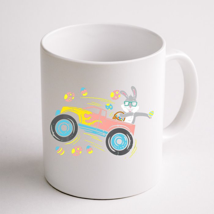 Dabbing Easter Bunny Happy Easter Monster Truck Lovers Front & Back Coffee Mug