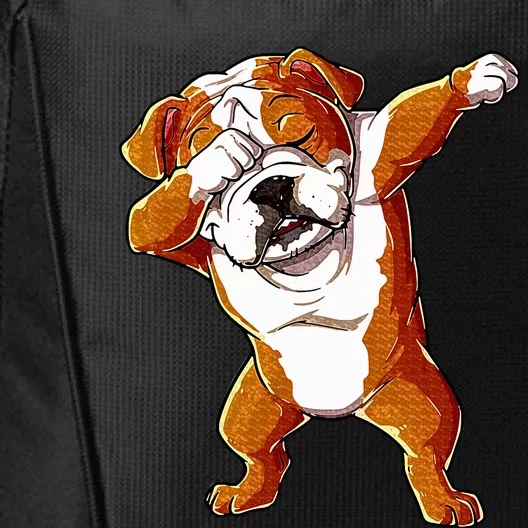 Dabbing English Bulldog Boy Dab Dance Puppy Lover City Backpack