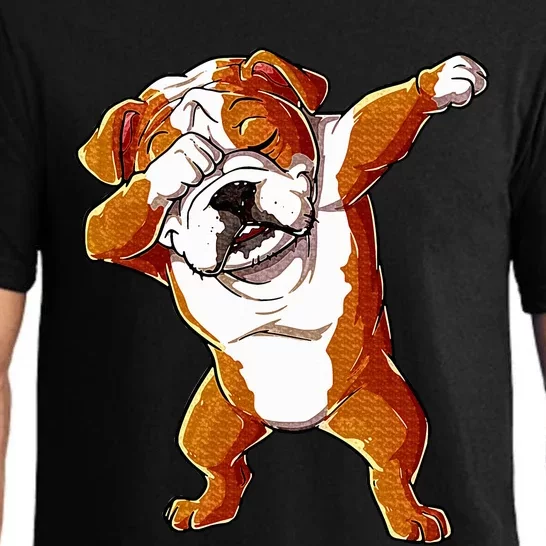 Dabbing English Bulldog Boy Dab Dance Puppy Lover Pajama Set