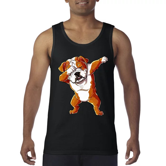 Dabbing English Bulldog Boy Dab Dance Puppy Lover Tank Top