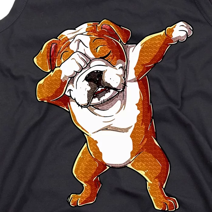 Dabbing English Bulldog Boy Dab Dance Puppy Lover Tank Top