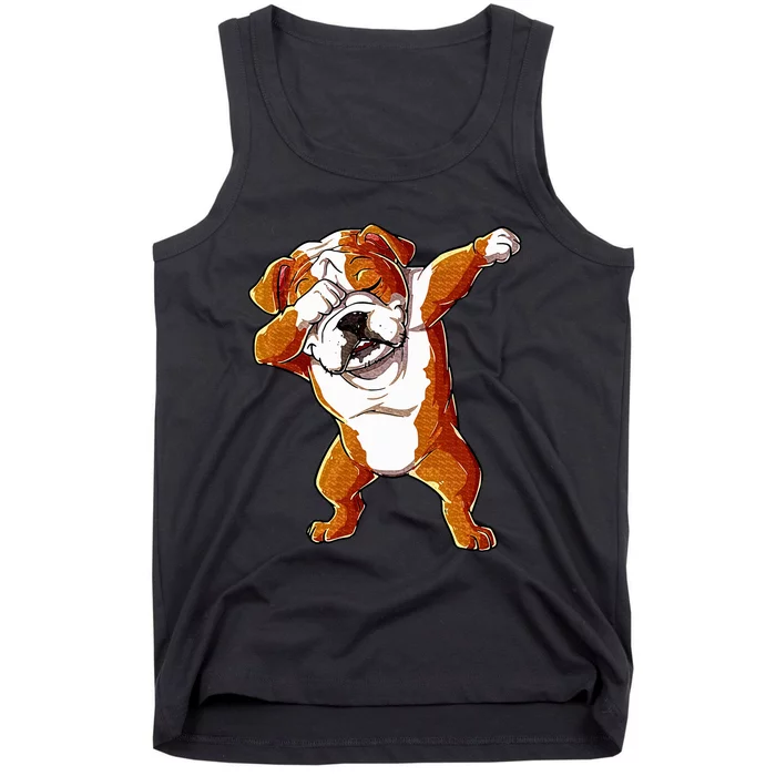 Dabbing English Bulldog Boy Dab Dance Puppy Lover Tank Top