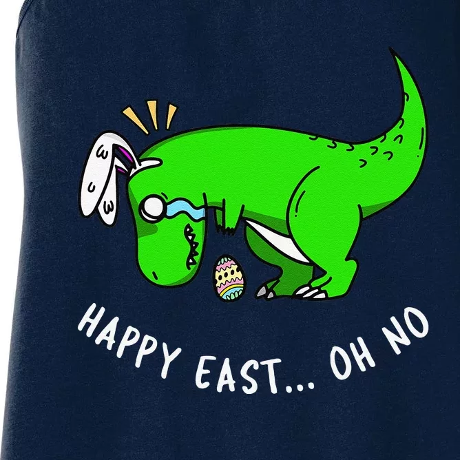 Dinosaur Easter Bunny Funny Humor TRex Gift Women's Racerback Tank