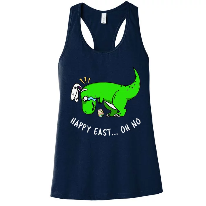 Dinosaur Easter Bunny Funny Humor TRex Gift Women's Racerback Tank