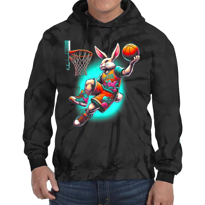 Dunk Easter Bunny Basketball Tie Dye Hoodie