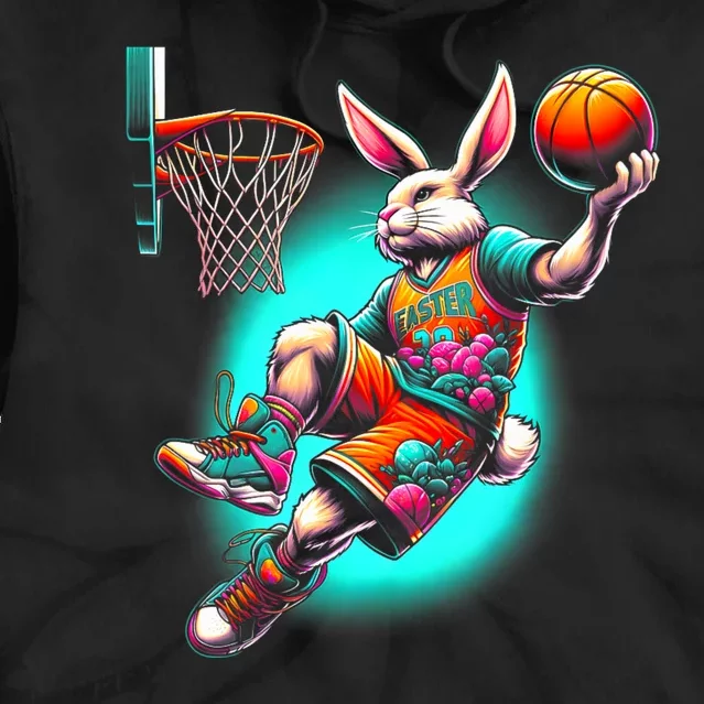 Dunk Easter Bunny Basketball Tie Dye Hoodie