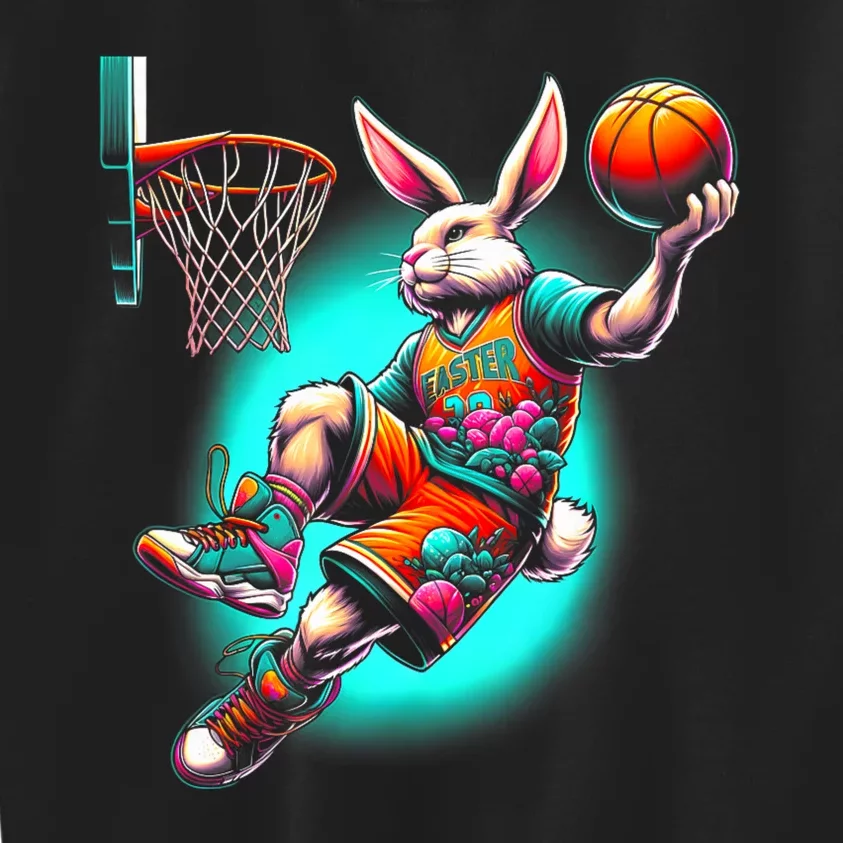 Dunk Easter Bunny Basketball Kids Sweatshirt