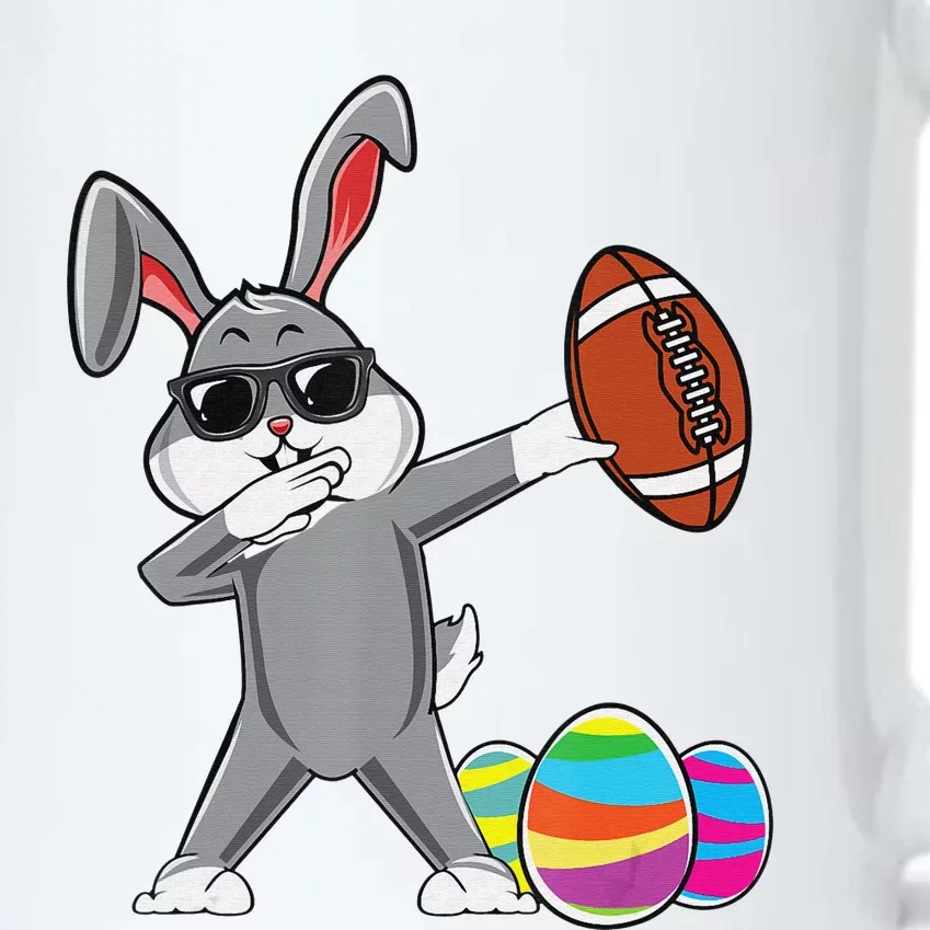 Dabbing Easter Bunny Rabbit Dab Football Player Eggs Cute Black Color Changing Mug