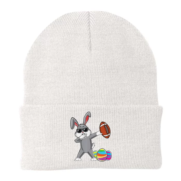 Dabbing Easter Bunny Rabbit Dab Football Player Eggs Cute Knit Cap Winter Beanie