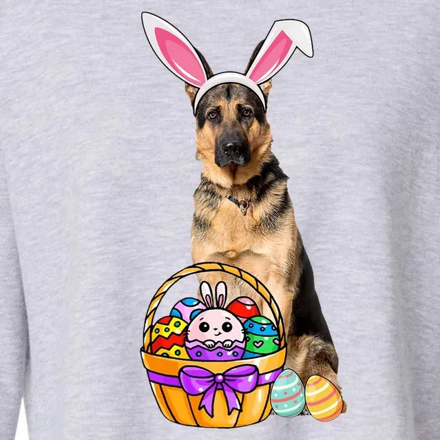 Dog Easter Bunny Cute Cropped Pullover Crew