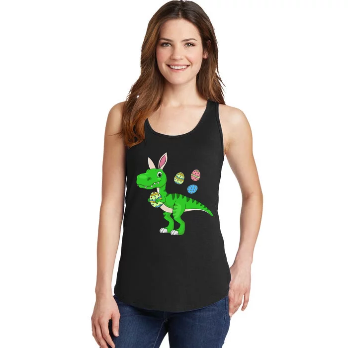 Dinosaur Easter Bunny hunting Basket Stuffers Ladies Essential Tank