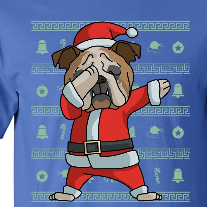 Dabbing English Bulldog Gift Funny Christmas Gift Tall T-Shirt