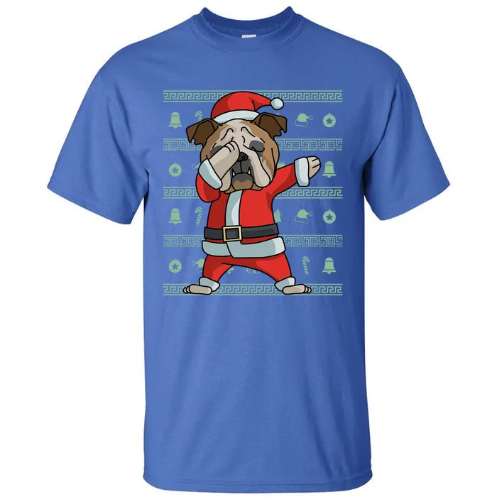 Dabbing English Bulldog Gift Funny Christmas Gift Tall T-Shirt