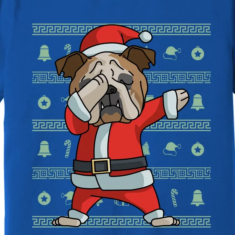 Dabbing English Bulldog Gift Funny Christmas Gift Premium T-Shirt