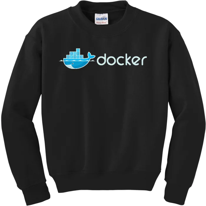 Docker Engine Build Applications In Isolated Containers Kids Sweatshirt