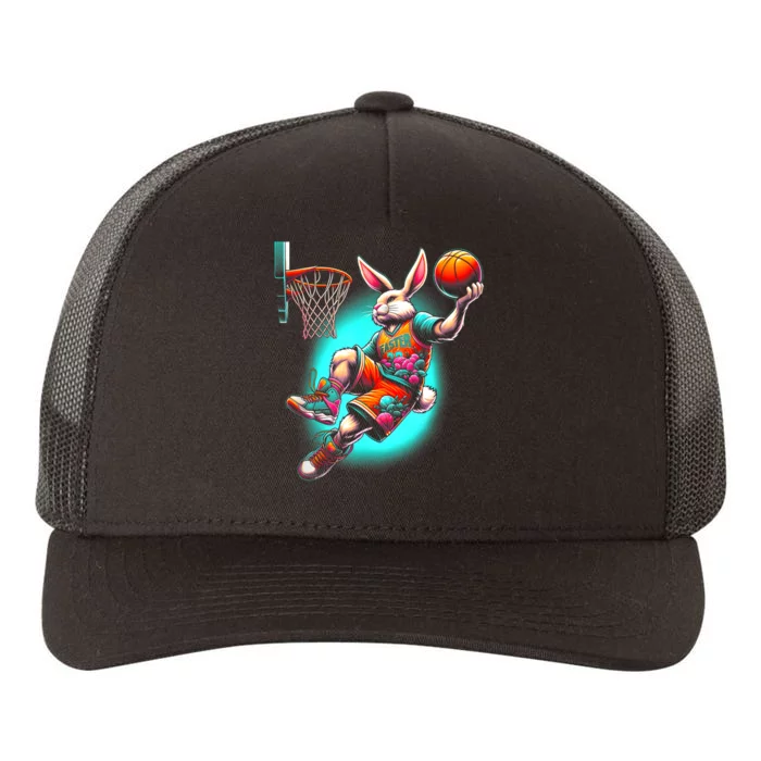 Dunk Easter Bunny Basketball Yupoong Adult 5-Panel Trucker Hat