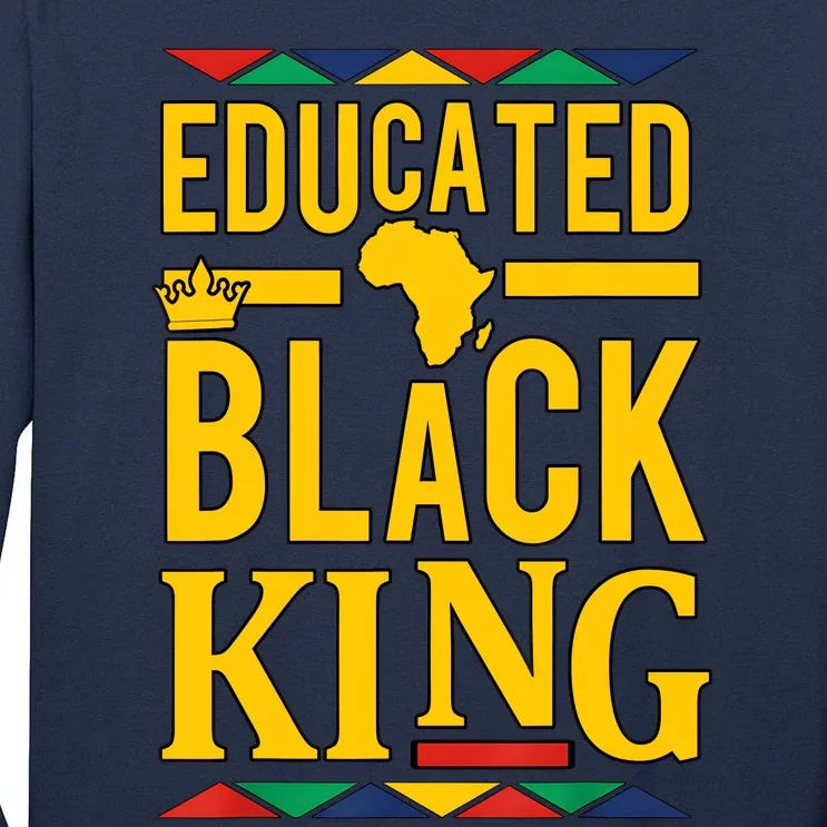 Dashiki Educated Black KING African DNA Pride Tall Long Sleeve T-Shirt